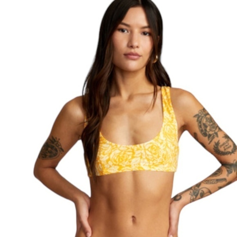 RVCA FOREVER REVERSIBLE BRALETTE BIKINI TOP